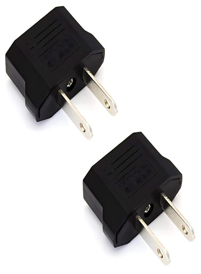 EPICKA 2-Pin Flat to Round US Conversion Plug, Compact Electrical Adapter for Home and Travel Use, Durable and Easy to Use (Pack of 2) (Pack of 2) - Image 1